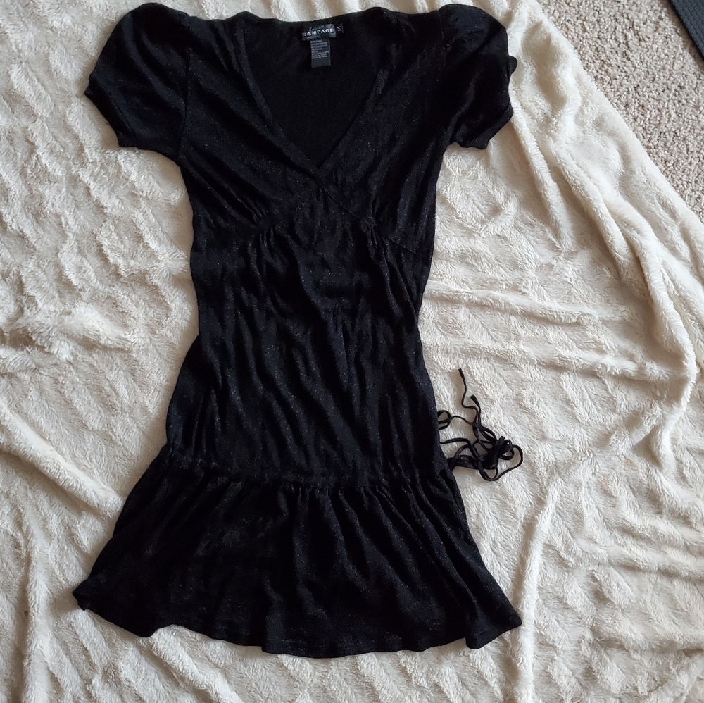 Rampage Cap Sleeve Sparkle Dress
